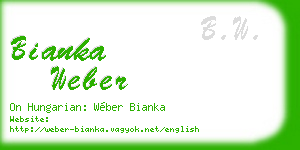 bianka weber business card